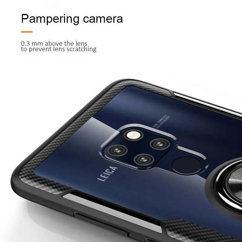 Для мобильного телефона huawei чехол прозрачное кольцо Пряжка держатель для huawei mate20 mate20pro mate20X чехол задняя крышка чехол