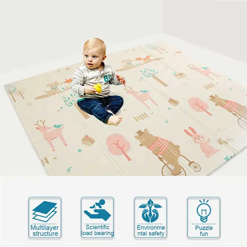 Детский игровой коврик 180x200x1 см толстый детский для занятий в тренажерном зале