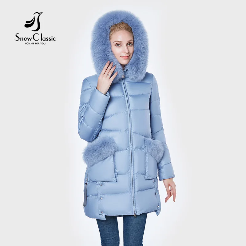SnowClassic 2018 новая куртка Женская camperas mujer abrigo invierno пальто женщин парк лиса волосы