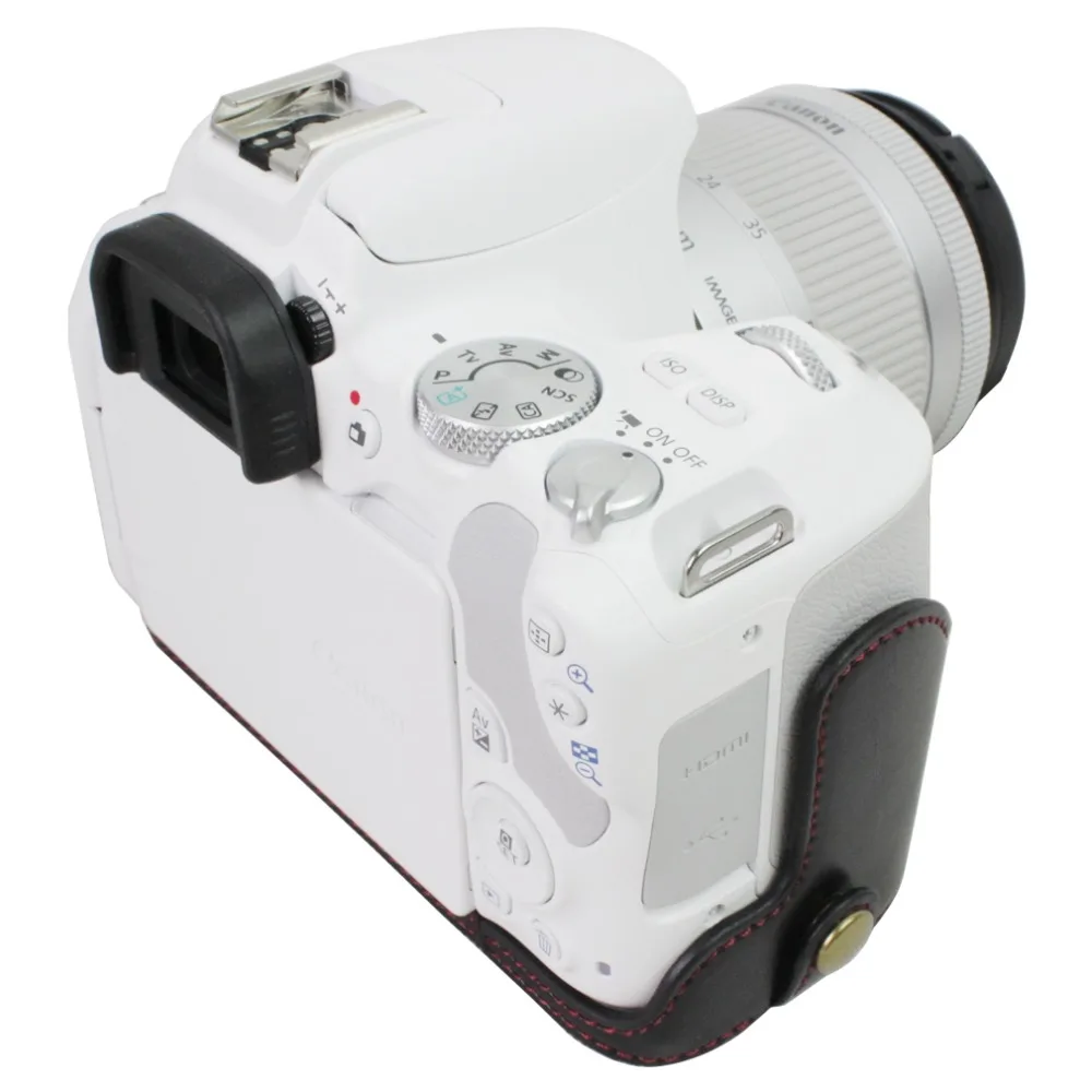 Чехол для цифровой камеры из искусственной кожи с ремешком для Canon EOS 200D 250D Rebel SL2 SL3 KISS X9 18-55 мм