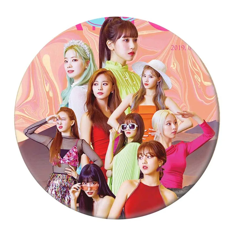 BRH2808H12 KPOP корейский дважды семь мини-альбом \ Fancy You \ 58 мм круглые значки и броши для одежды шляпа рюкзак - Окраска металла: BRH2808H12