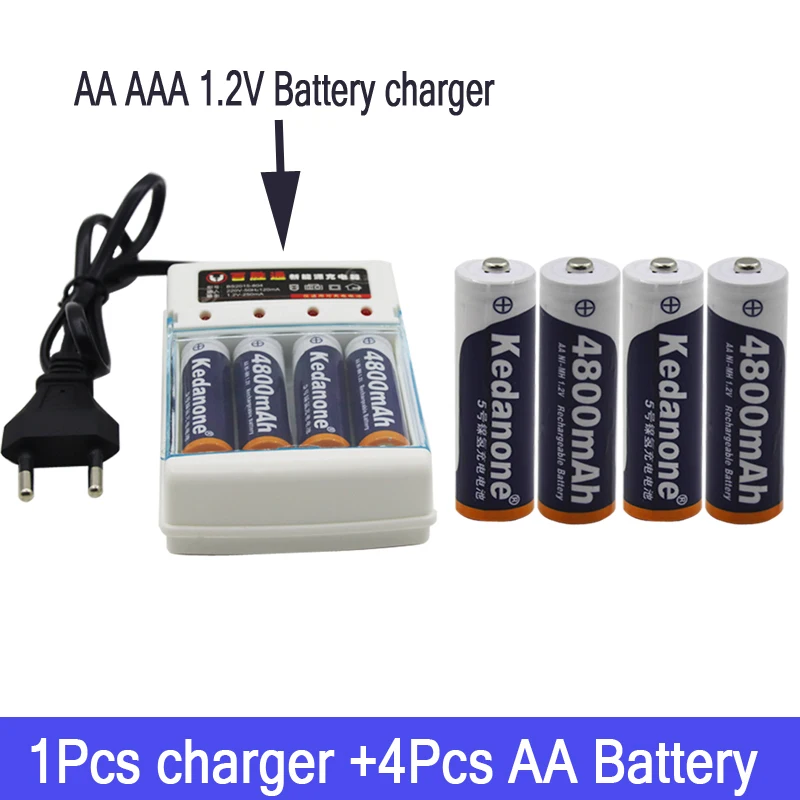 Alalito 4800mAh NI MH AA предварительно Заряженная NI-MH аккумуляторная батарея aa для игрушек