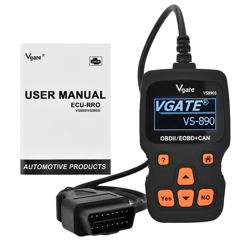 Лучшая цена VS890 OBD2 Универсальный считыватель кодов VGATE VS890 OBD2 сканер мульти-языковой, автомобильный диагностический инструмент VGATE MaxiScan VS890