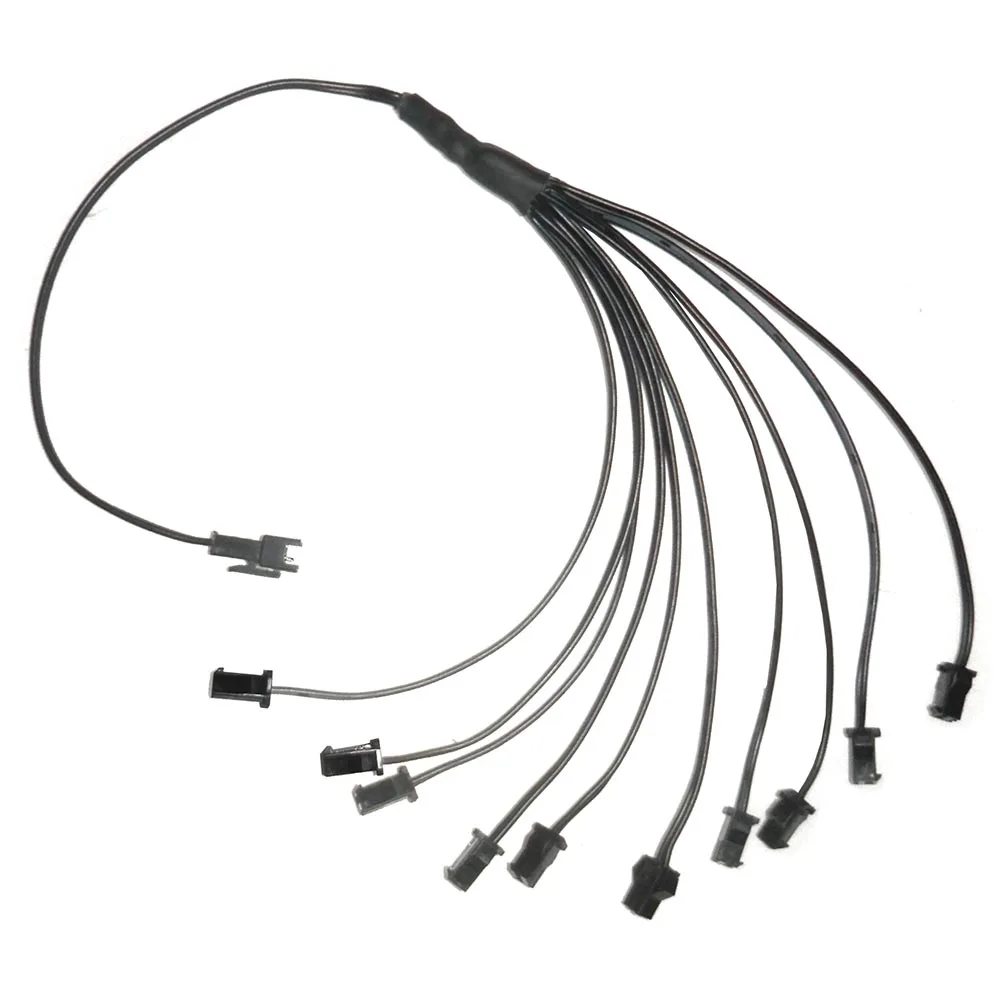 

1 to 10 splitter connectors make one el inverter connect 10 pcs el wire,1 in 10 splitter