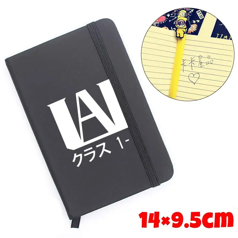 Аниме Мой герой Academy Izuku Midoriya Katsuki Bakugou правит записной книгой для учебы работы