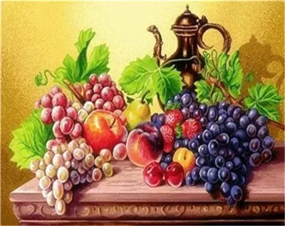 056 AZQSD Алмазная вышивка, украшение для дома на кухне, алмазная живопись, фрукты, стразы, Алмазная мозаика, полный дисплей, подарок - Цвет: 056