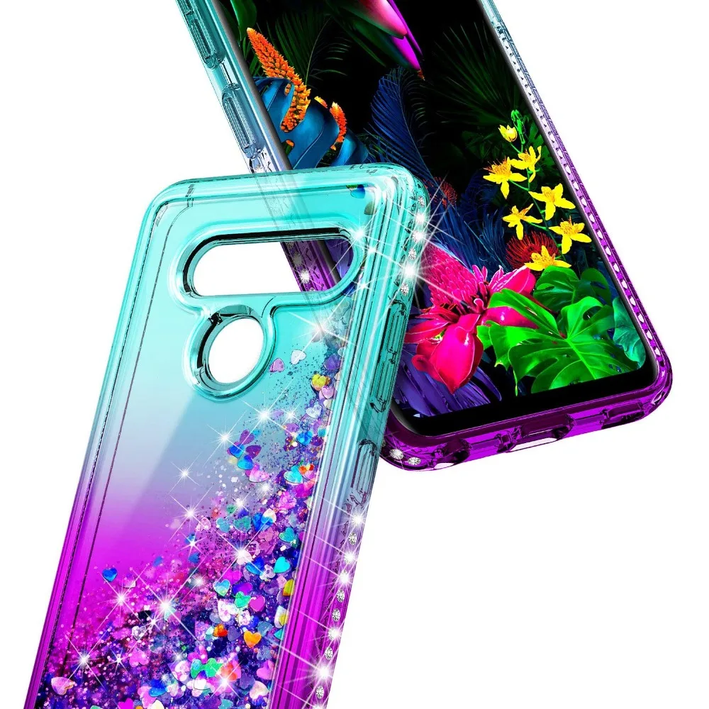Для LG G8 чехол thinq прекрасный зыбучий песок Блестящий Алмазный жесткий прозрачный
