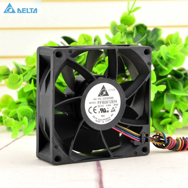 DC 12v шарикоподшипник Вентилятор охлаждения FFB0812EH 8025 80 мм 0.80A высокая скорость CFM