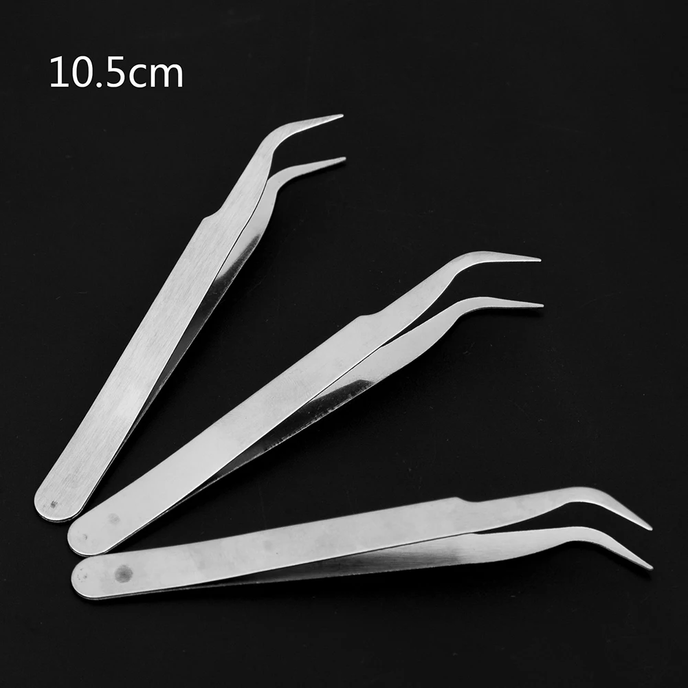 2 шт. Круглый Поддон Сталь электроники промышленный Пинцет алмазная живопись