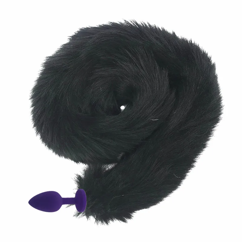 80 см длинный хвост новинка лисий анальная пробка из металла Анальная простата