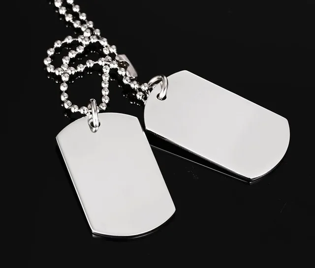 Модные украшения Нержавеющая сталь dog tag Цепочки и ожерелья Классическая Для