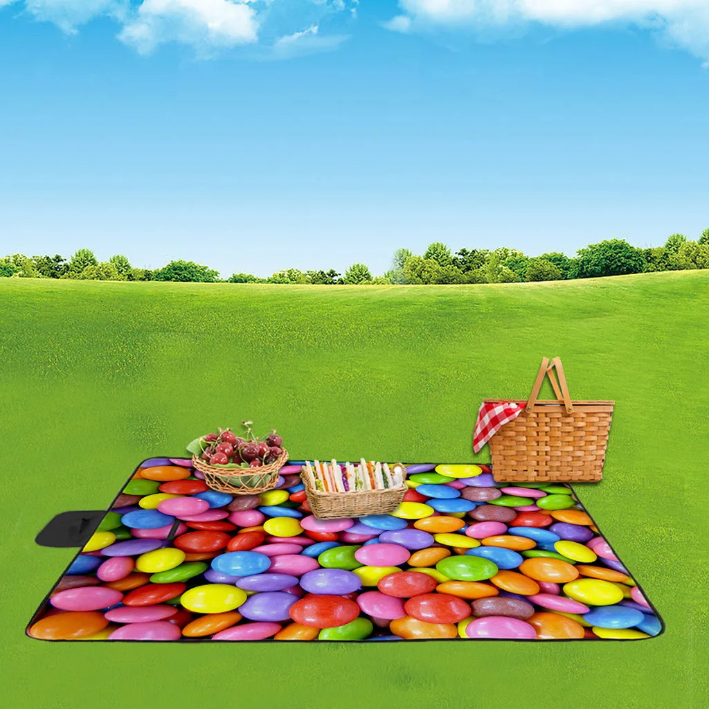 Коврик для пикника открытого воздуха с ручкой 3d-цифровая печать полностью