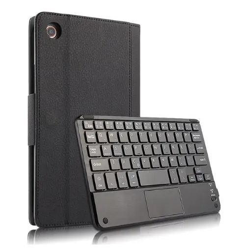 Черный Чехол mi pad 4 для Xiaomi mi Pad 4 mi Pad 4 8,0 дюймов Беспроводная Bluetooth клавиатура кожаный чехол для Xiaomi mi Pad4 mi pad 4 чехол+ ручка - Цвет: Черный