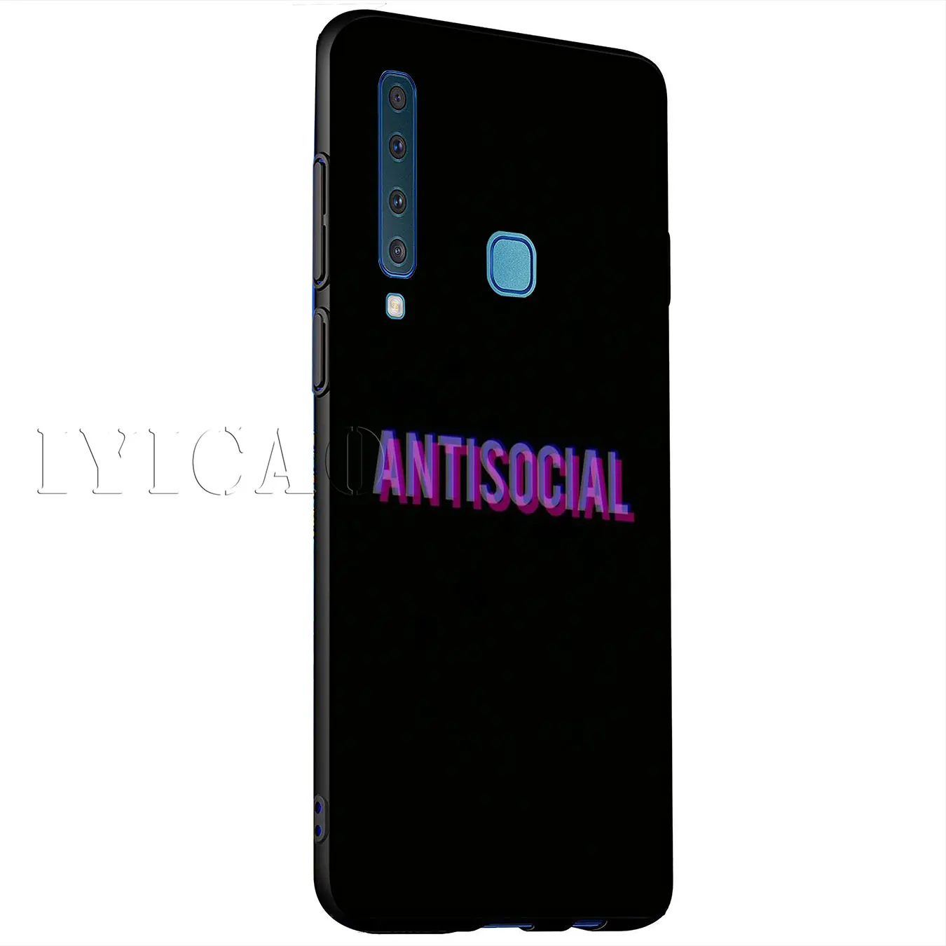 Iyicao Цвет текст на черном фоне Мягкий силиконовый чехол для samsung Galaxy A6 плюс A9 A8 A7 2018