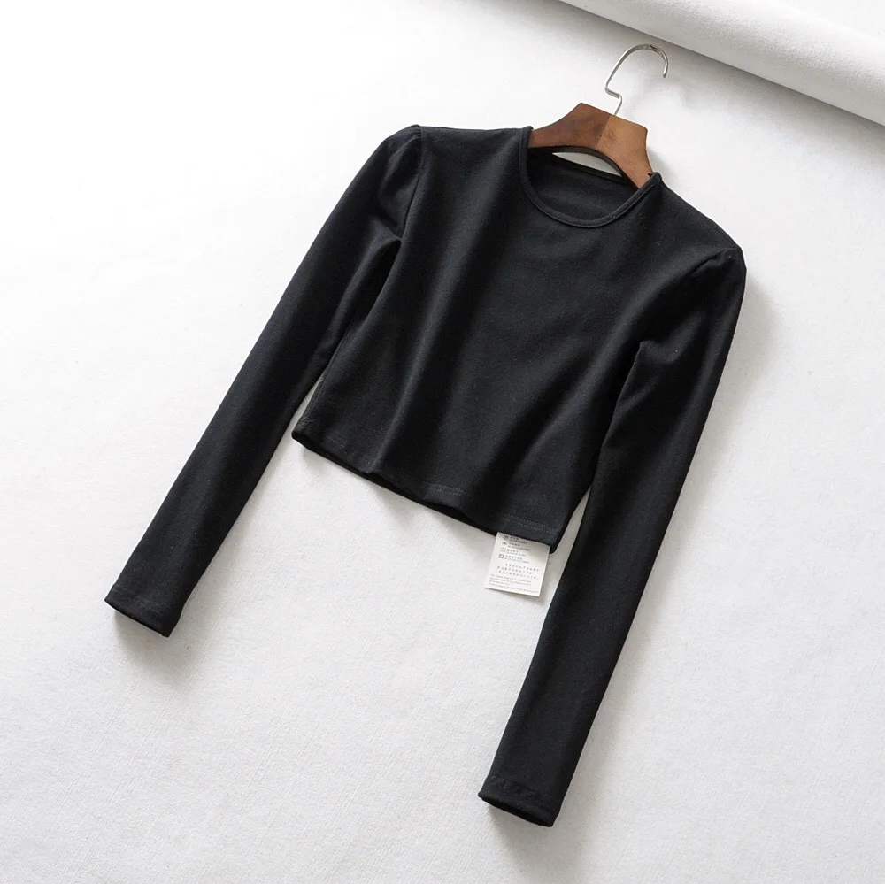 В винтажном стиле Женские летние топы 2019 пикантные Длинные рукава укороченный