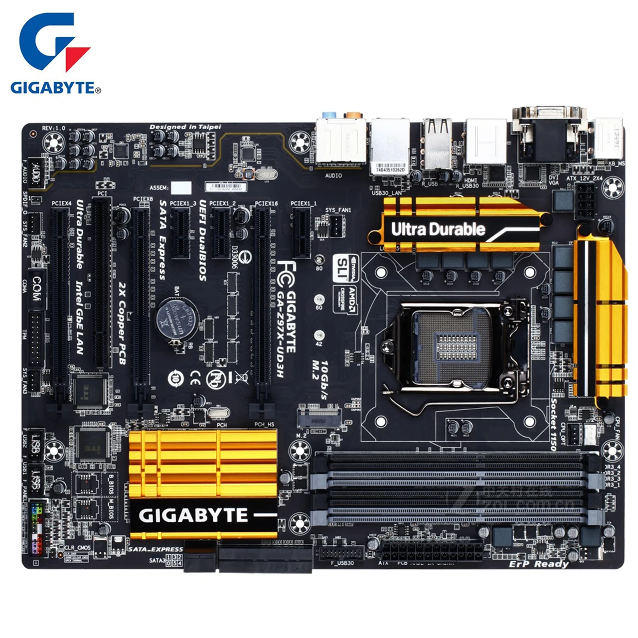 Материнская плата Gigabyte LGA 1150 DDR3 USB3.0 32G для Intel Z97 системная настольного ПК