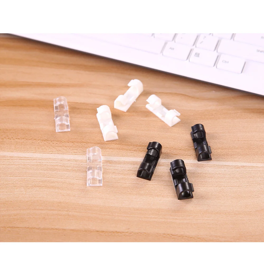 20 шт./лот органайзер для управления проводным кабелем зажимы настольных ПК и