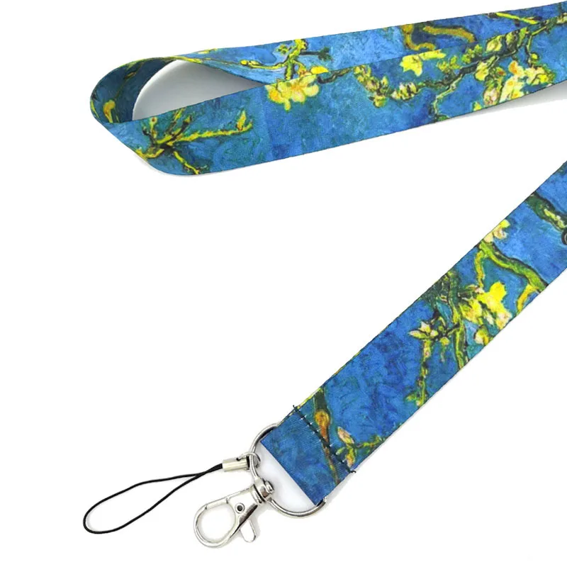 Regooly RE05 Ван Гог миндальное дерево шейный ремень Lanyards ID значок держатель для карт брелок телефон ремень подарок лента тесьма ожерелье