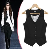 new arrival fashion jacket women coat breasted button sleeveless vest suit blazers and jackets