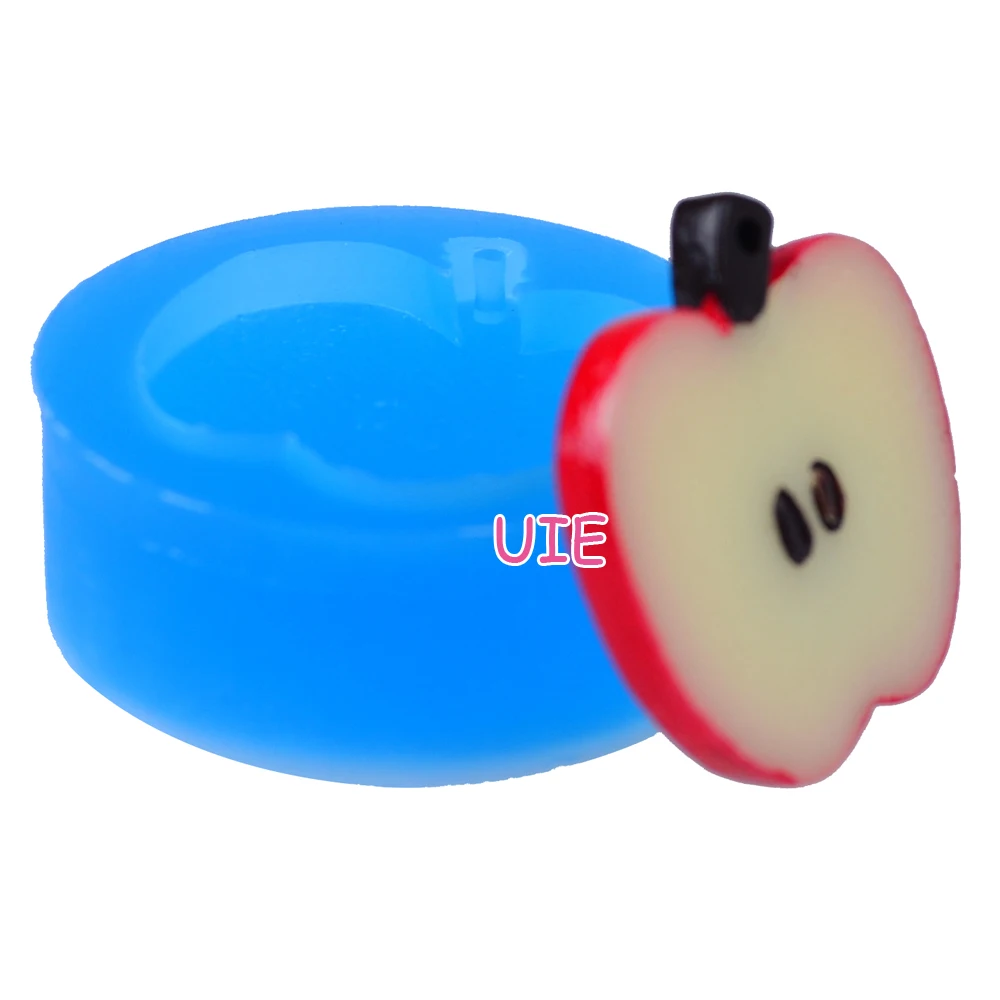 SYL107U 29 мм Apple среза формочка для силиконовой подвески-фруктовая Форма Fondant