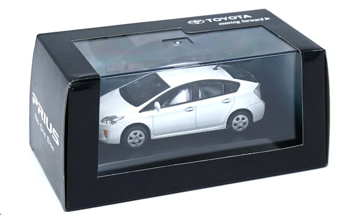 Белый 1:43 TOYOTA PRIUS литая под давлением модель автомобиля Коллекция Металл для детей подарки на день рождения оригинальная коробка - Цвет: Белый