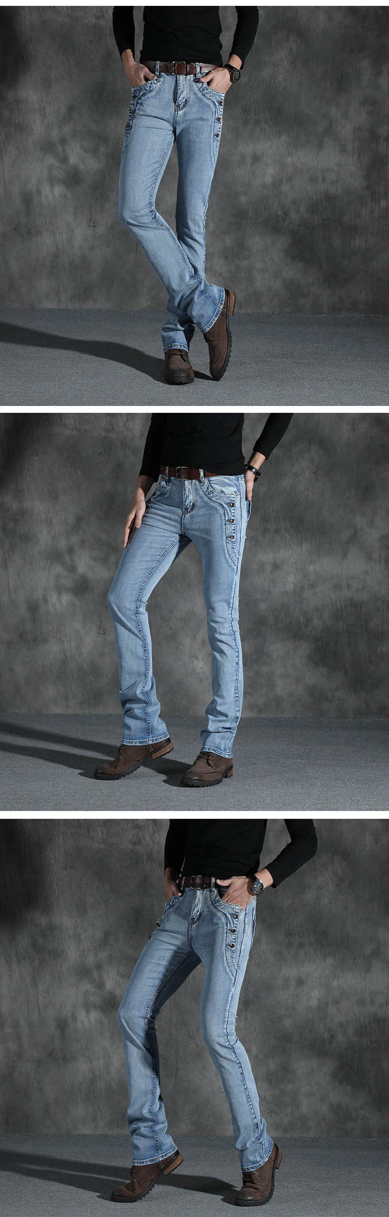 ICPANS Boot Cut, расклешенные джинсы для мужчин, Ретро стиль, стрейчевые, Классический крой, джинсы для мужчин, на каждый день, s BootCut, джинсы для мужчин, брюки,, модные, синие