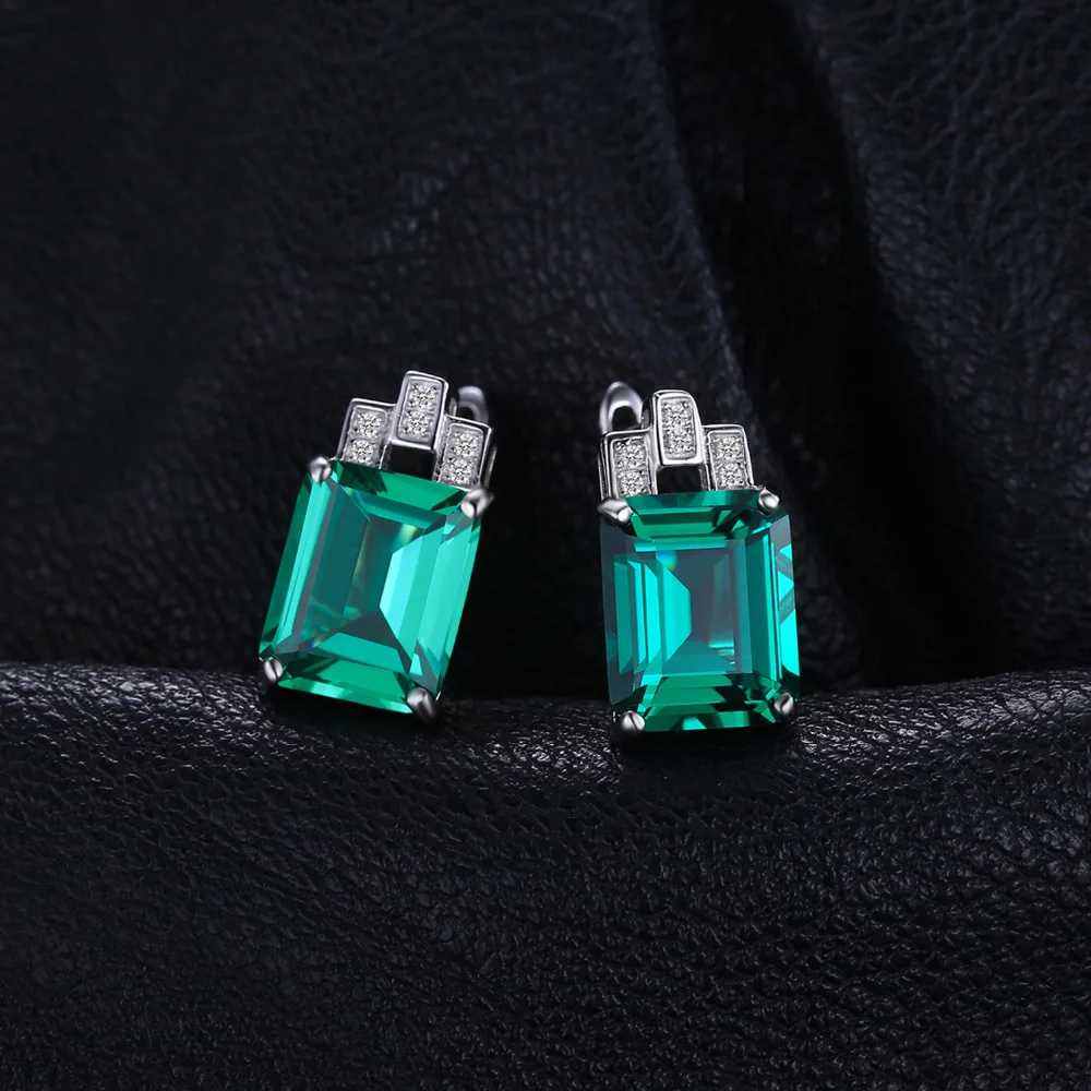 JewelryPalace Роскошные 7.6ct зеленый Nano России создана изумрудов чистый 925 пробы серебро