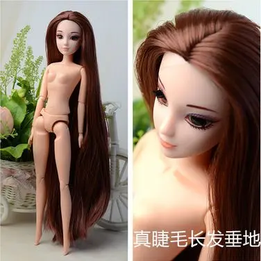 3D Обнаженная кукла с супер-размерными глазами/реальные ресницы/12 подвижных