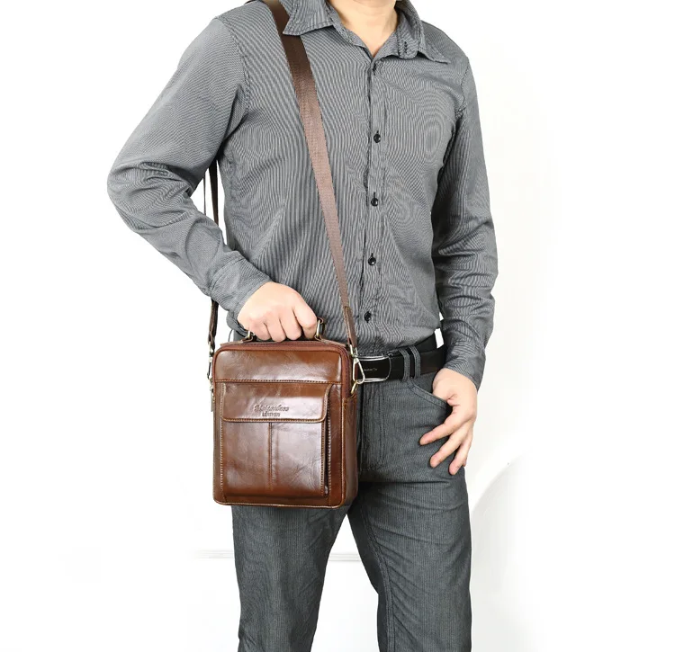 Пояса из натуральной кожи сумки коровьей для мужчин's Crossbody Сумки на одно плечо