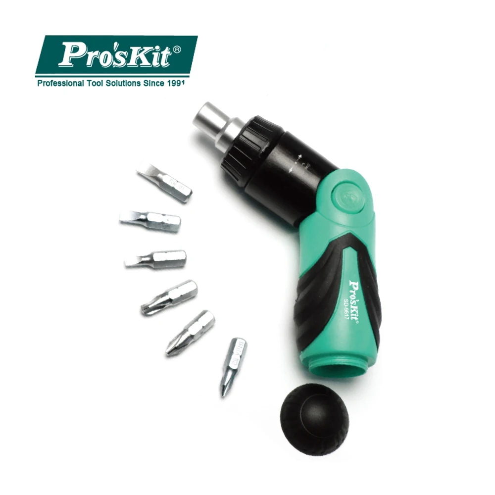Pro'sKit SD-9817 6 в 1 Набор отверток многофункциональный трещотка отвертка ремонтный набор инструментов