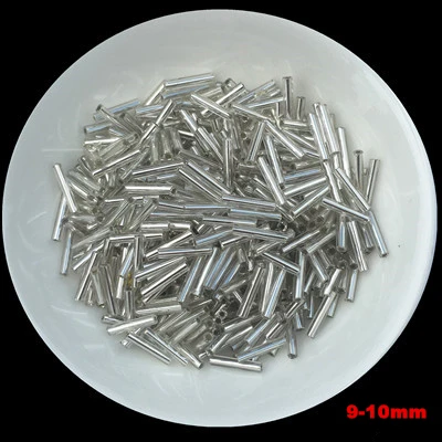 9-10mm 20g 20 г/лот серебро Цвет Чешский Стекло Seedseads Spacer трубки Стеклярус бусы для изготовления ювелирных изделий Швейные вышивка DIY аксессуары - Цвет: 9-10mm 20g