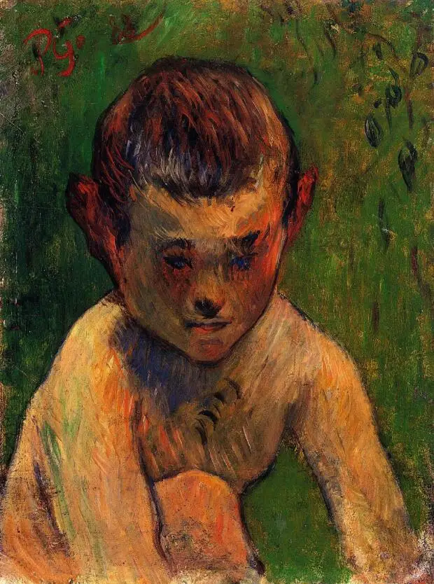 High quality Oil painting Canvas Reproductions Little breton bather (1888) by Paul Gauguin hand painted | Дом и сад