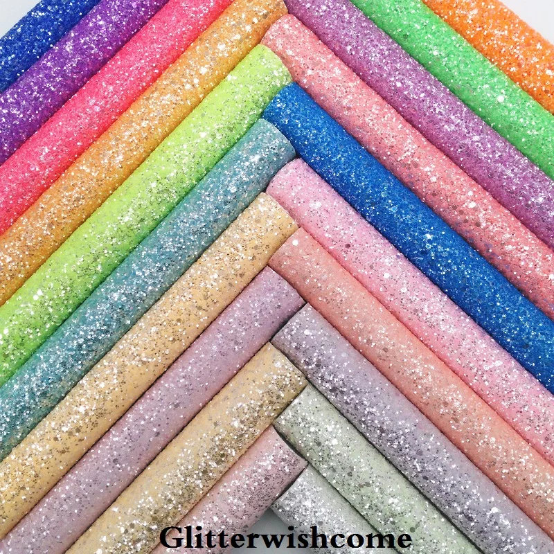 Glitterwishcome 21X29 см A4 размер винил для луков Кристалл Толстый блеск кожа ткань винил для луков, GM128A