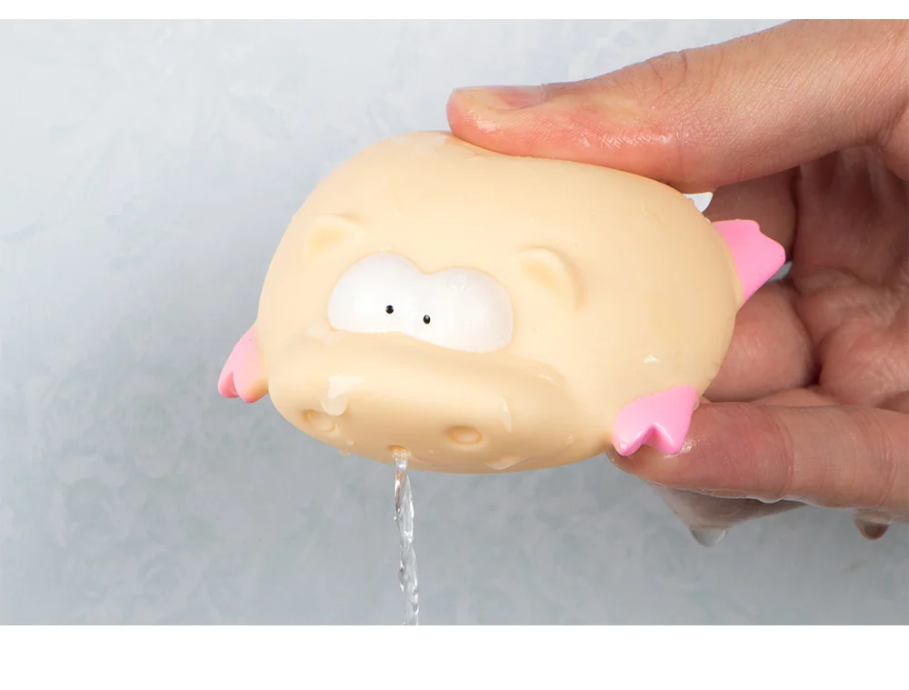 1 шт., игрушки для ванной, душ, вода, милый мягкий резиновый плавающий, сжимающий воду, для мытья ванной, игрушки для воды, распылительный инструмент, игрушки для животных, свинья