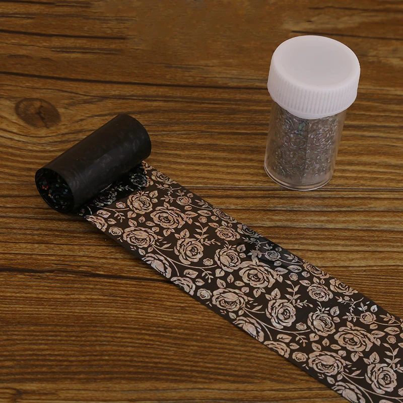 100*4cm Shiny Holographic Laser Christmas Snowflake DIY Nail Foil Art Transfer Sticker Decals Manicure Tools | Красота и здоровье