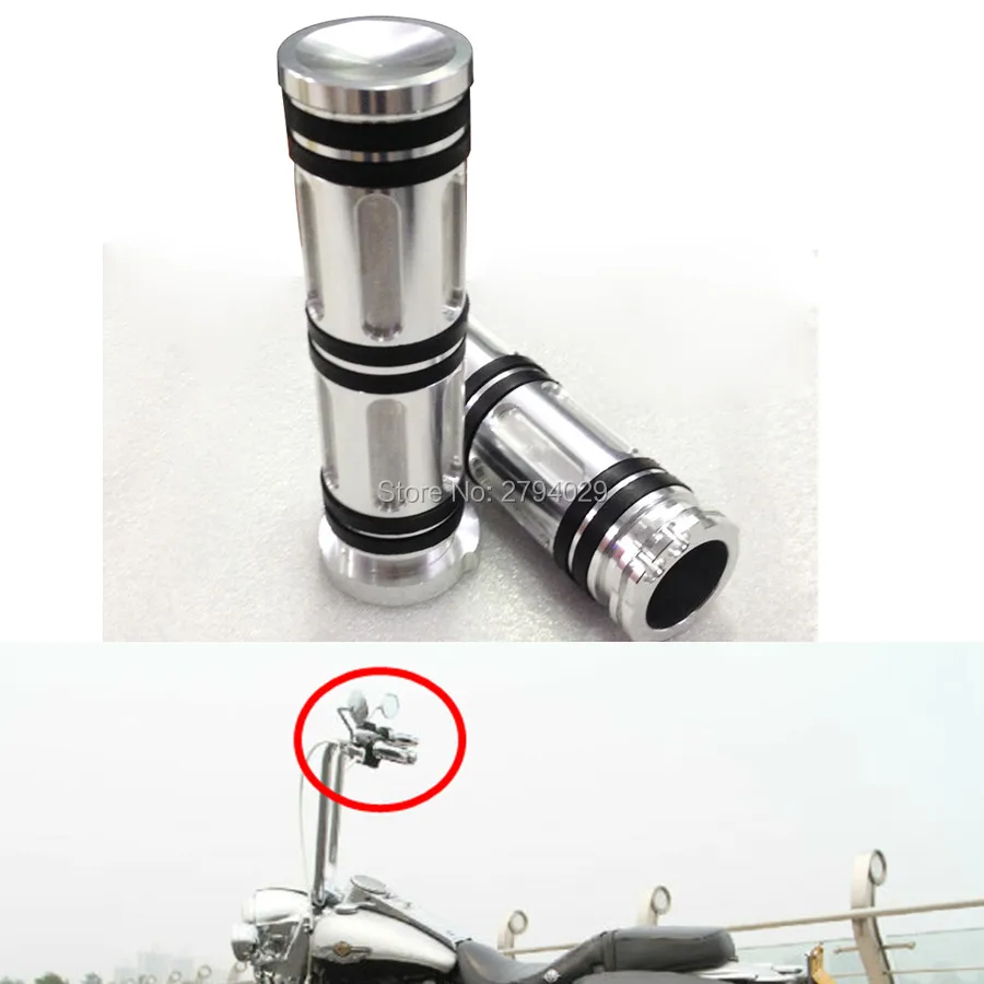 

Ручки с серебристыми краями для мотоцикла, ручки с рулем 1 дюйм, 25 мм, для Harley Sportster Touring Dyna Softail