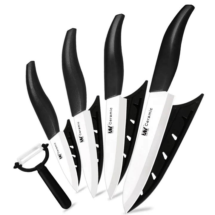 Black H White Blade2 XYj кухонный нож керамический нож набор инструментов для приготовления пищи " 4" " дюймов+ Овощечистка белый и черный нож для очистки овощей фруктов кухонные инструменты - Цвет: Black H White Blade2