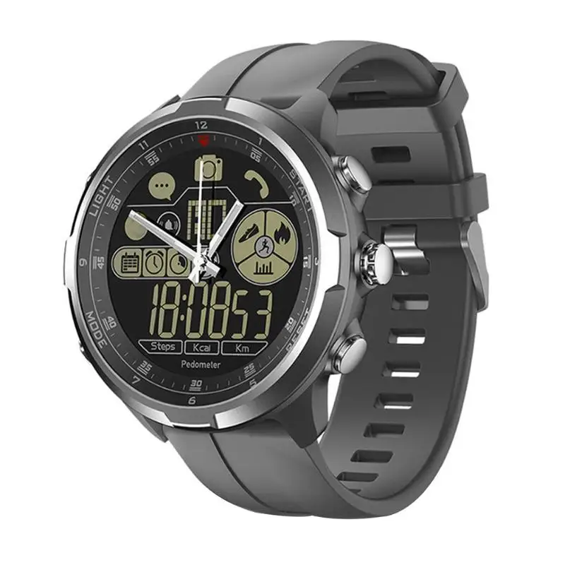 Grey Стекло zelbase VIBE 4 гибридный флагманский прочные умные часы 50 м Водонепроницаемый 33-месяц в режиме ожидания 24h всепогодный мониторинг Смарт-часы - Цвет: Grey