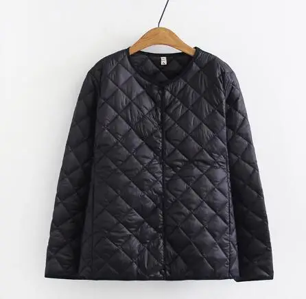 Черный SEDUTMO, зимние, плюс размер, 4XL, пуховики, женские, ультра легкие, короткие, на утином пуху, пальто, повседневные, черные, пуховики, куртки, Осенние, парки, ED534 - Цвет: Черный