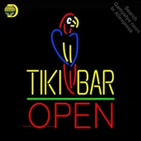 tiki bar with parrot open neon light sign neon sign real glass tube beer bar pub light sign store display handcraft iconic sign