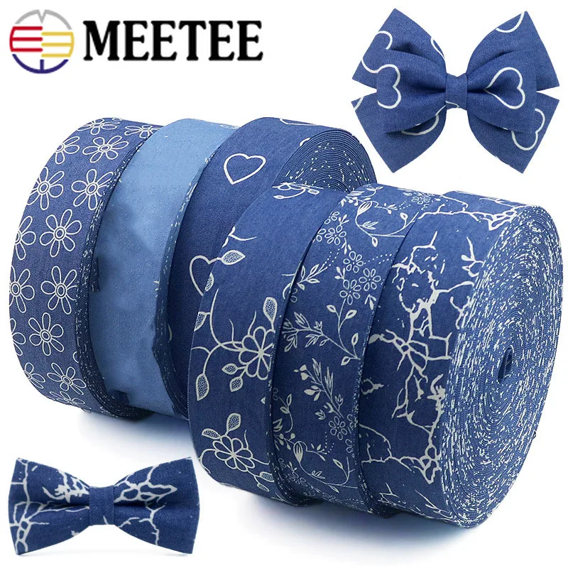 Джинсовые ленты с цветочным принтом ковбойские для джинсов 5 м 10/25/40 мм уклоном