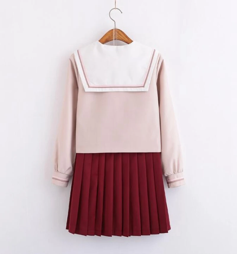 

Orthodox Japanese JK Uniforms Girls Preppy College School Student Sailor Suit Set