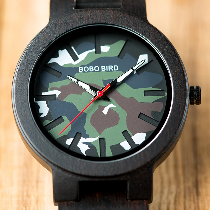 Мужские часы BOBO BIRD модные спортивные деревянные Стильные кварцевые наручные