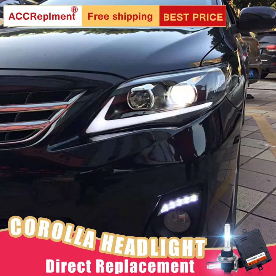 2 шт. светодиодный ные фары для Toyota corolla 2011-2013 Светодиодный Автомобильные