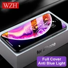 WZH 3D полное покрытие закаленное стекло для iPhone X XS Max XR защита от синего света защитная Пленка чехол