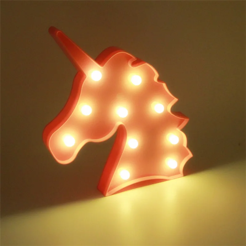 AGM LED ночник Луна Звезда облако огни единорога 3D лампа Новинка Luminaria Marquee письмо