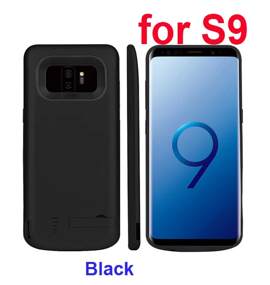 5000 мА/ч внешний аккумулятор, внешний аккумулятор, чехол для samsung Galaxy S9, 6000 мА/ч, зарядное устройство для телефона, чехол для samsung S9 Plus - Цвет: Black for S9