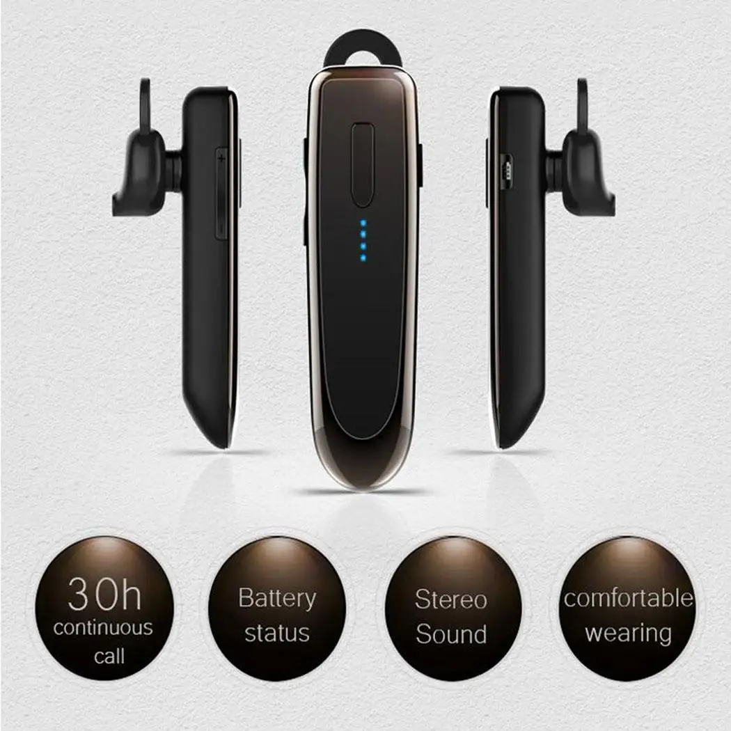Bluetooth наушники с микрофоном 45 часов работы беспроводная гарнитура для вождения
