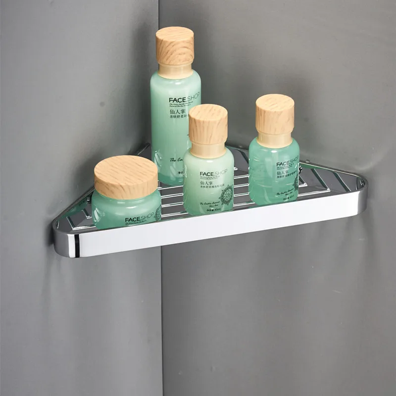 Латунная угловая полка для ванной комнаты Античная настенная держатель душевой