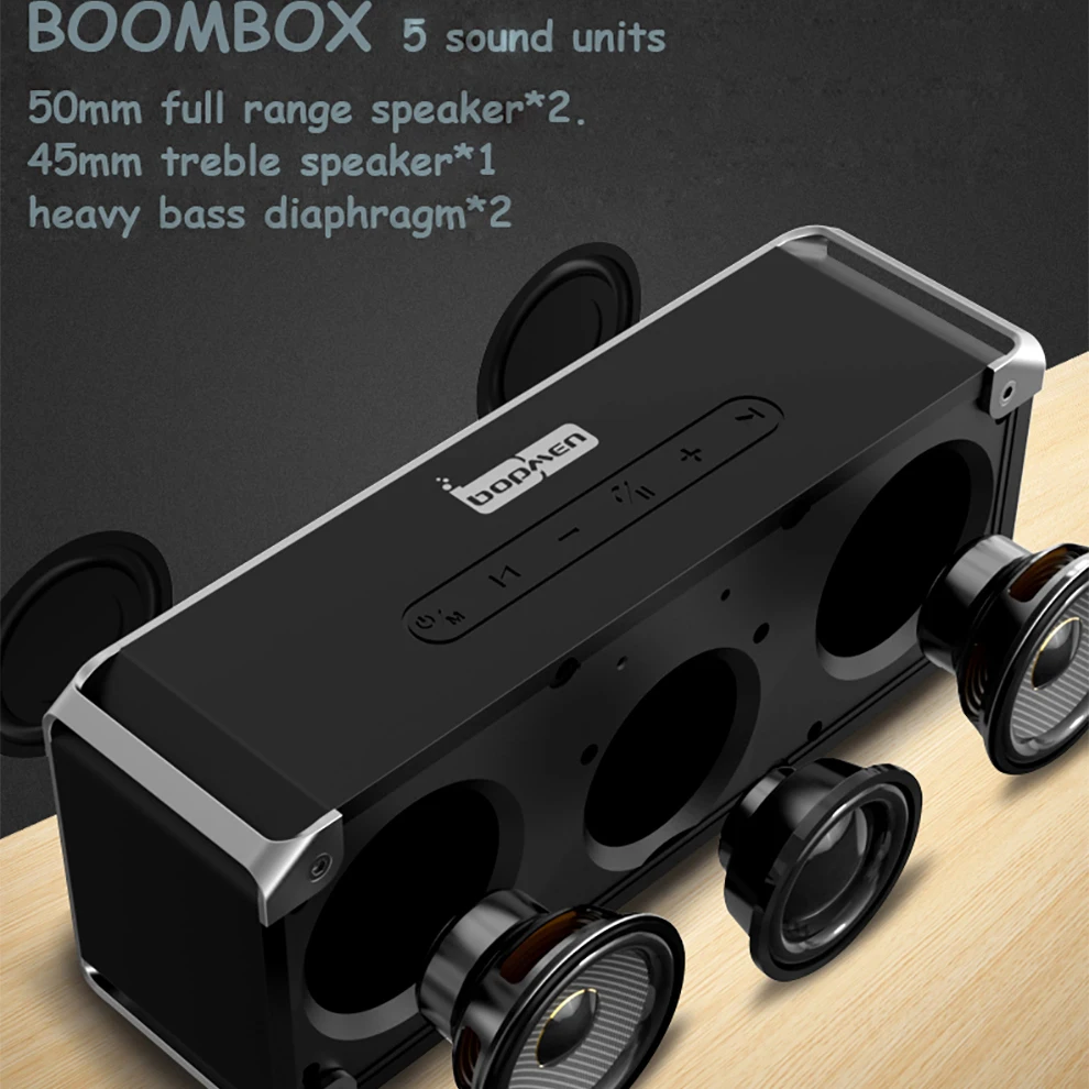 Портативный Bluetooth беспроводной динамик Бумбокс (водонепроницаемый и